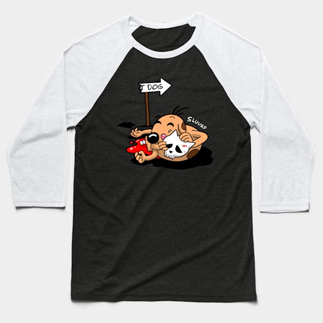 Funny Scary Twin Savage Cat And Dog Macabre For Animal Lovers Baseball T-Shirt by BoggsNicolas